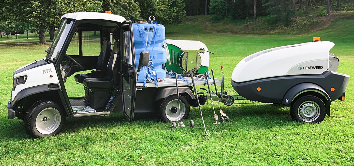 Electric utility vehicles for golf courses