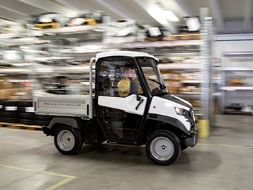 Vehicle for a logistical centre