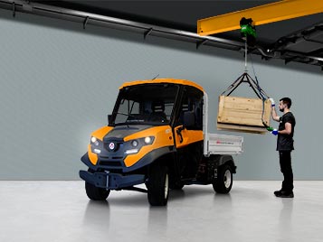 Vehicle for industrial facilities